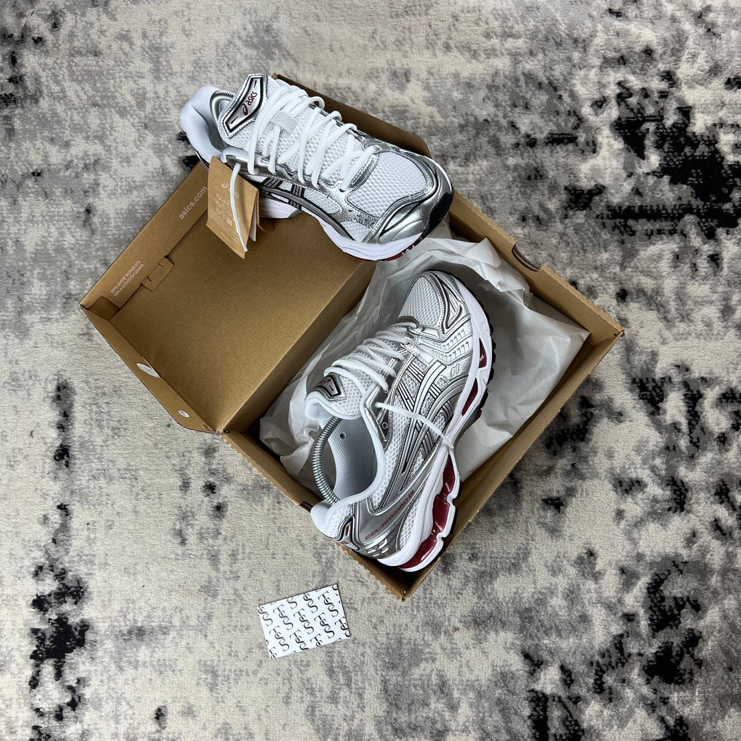 ASICS KAYANO 14 - WHITE / PURE SILVER