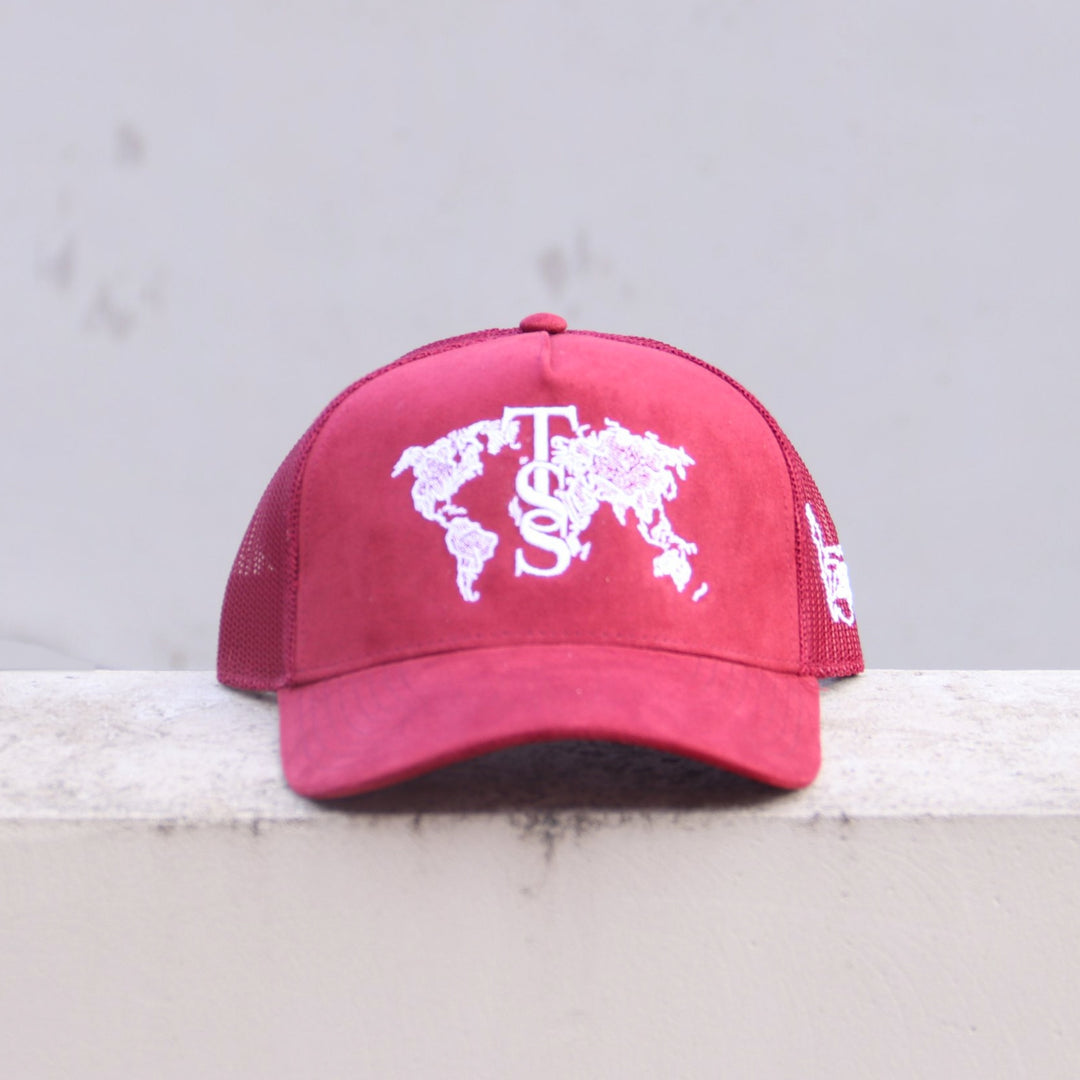 TSS GLOBAL CAP - MAROON SUEDE