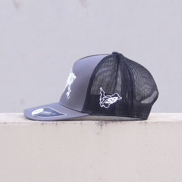 TSS GLOBAL CAP - DARK GREY / BLACK COTTEN
